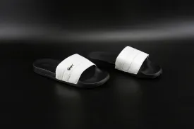 Adidas White and Black Slippers For Men