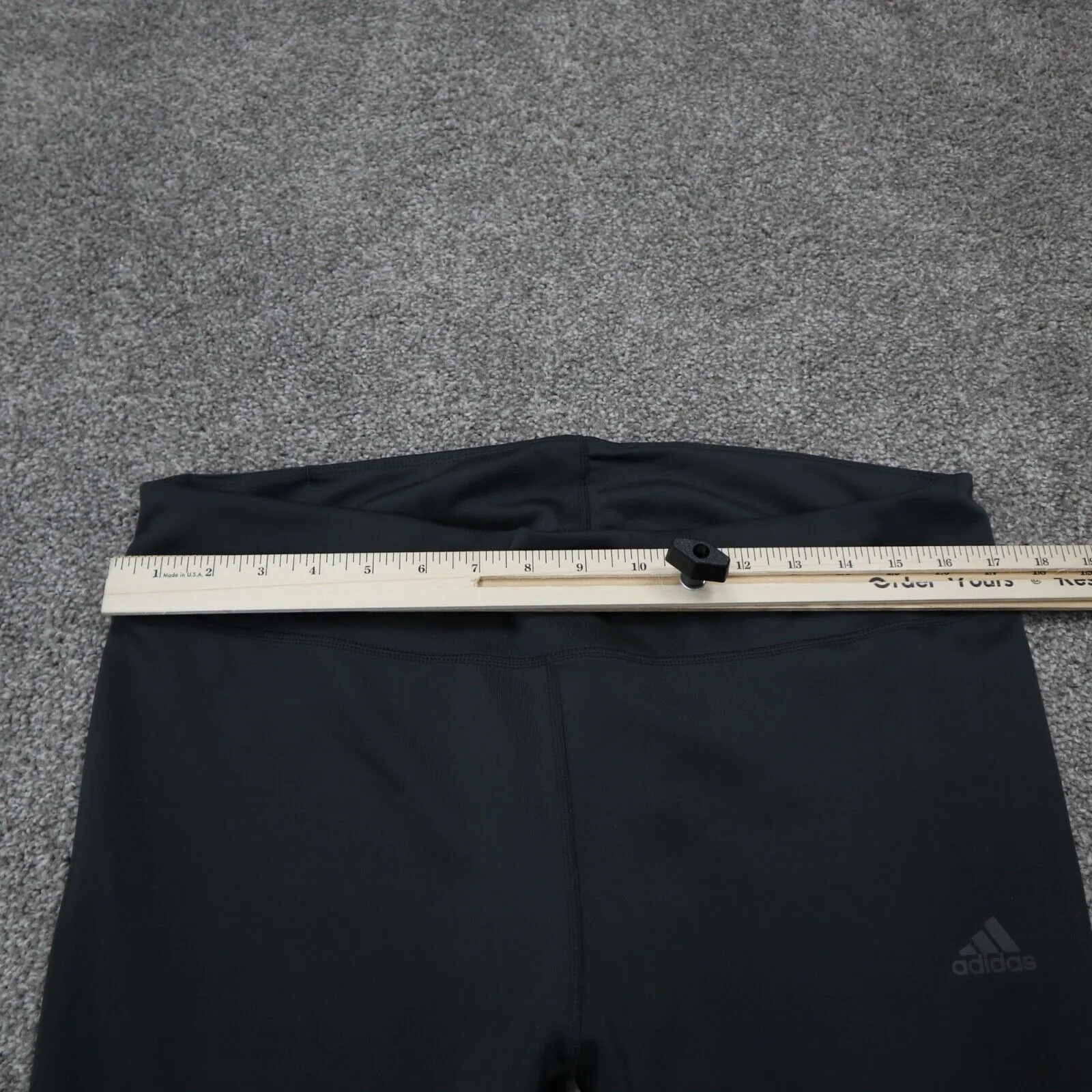 Adidas Womens Activewear Yoga Legging Standard19 Elastic Waist Logo Black SZ XL