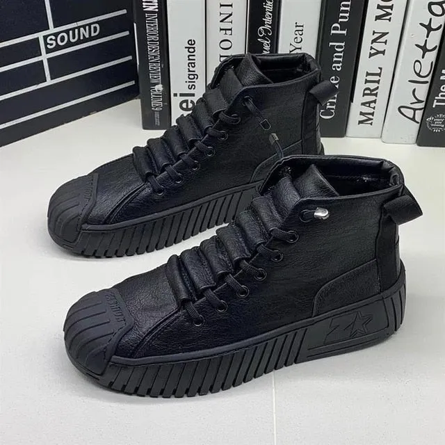 Amozae- Autumn and winter New Men Martin boots The increased boots Fashion casual shoes board shoes High quality-0505