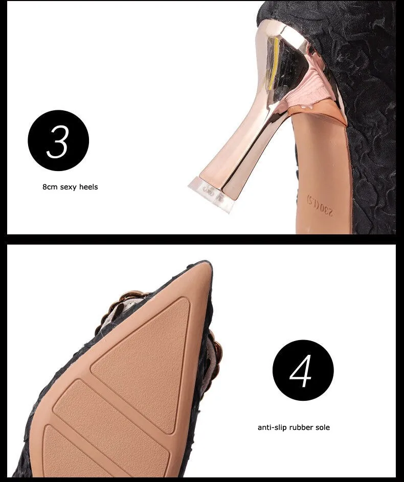 Amozae-Graduation Gift Big Sale Women Elegant Party Wedding Pumps Pointed High Heels Stiletto All-match   Spring   Girl lady  Single Shoes