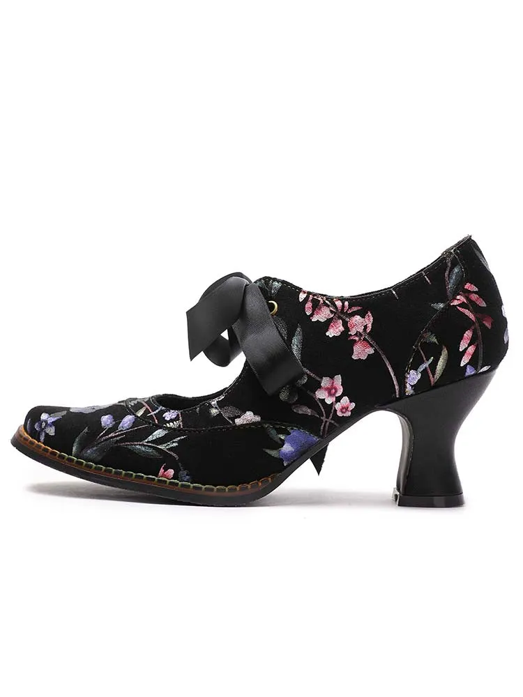 Angelique Handmade Floral Leather Shoes