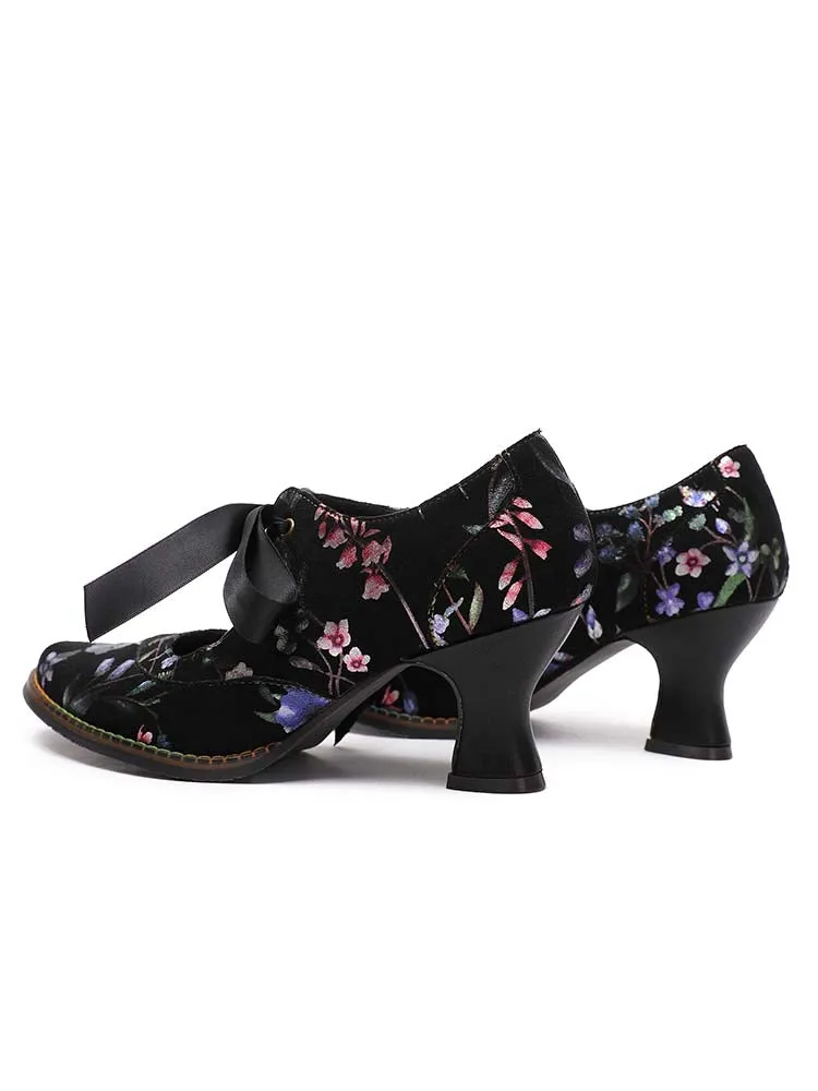 Angelique Handmade Floral Leather Shoes