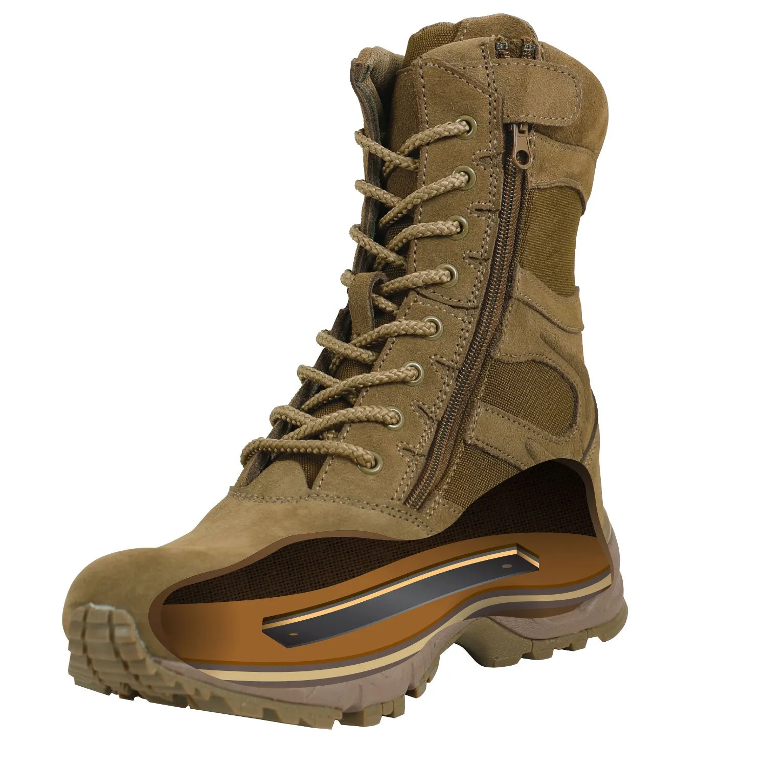 [AR 670-1][Zipper] Forced Entry Deployment Tactical Boots