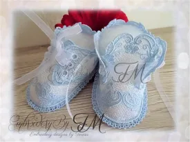 Baby booties lace No.50/ 5x7 hoop