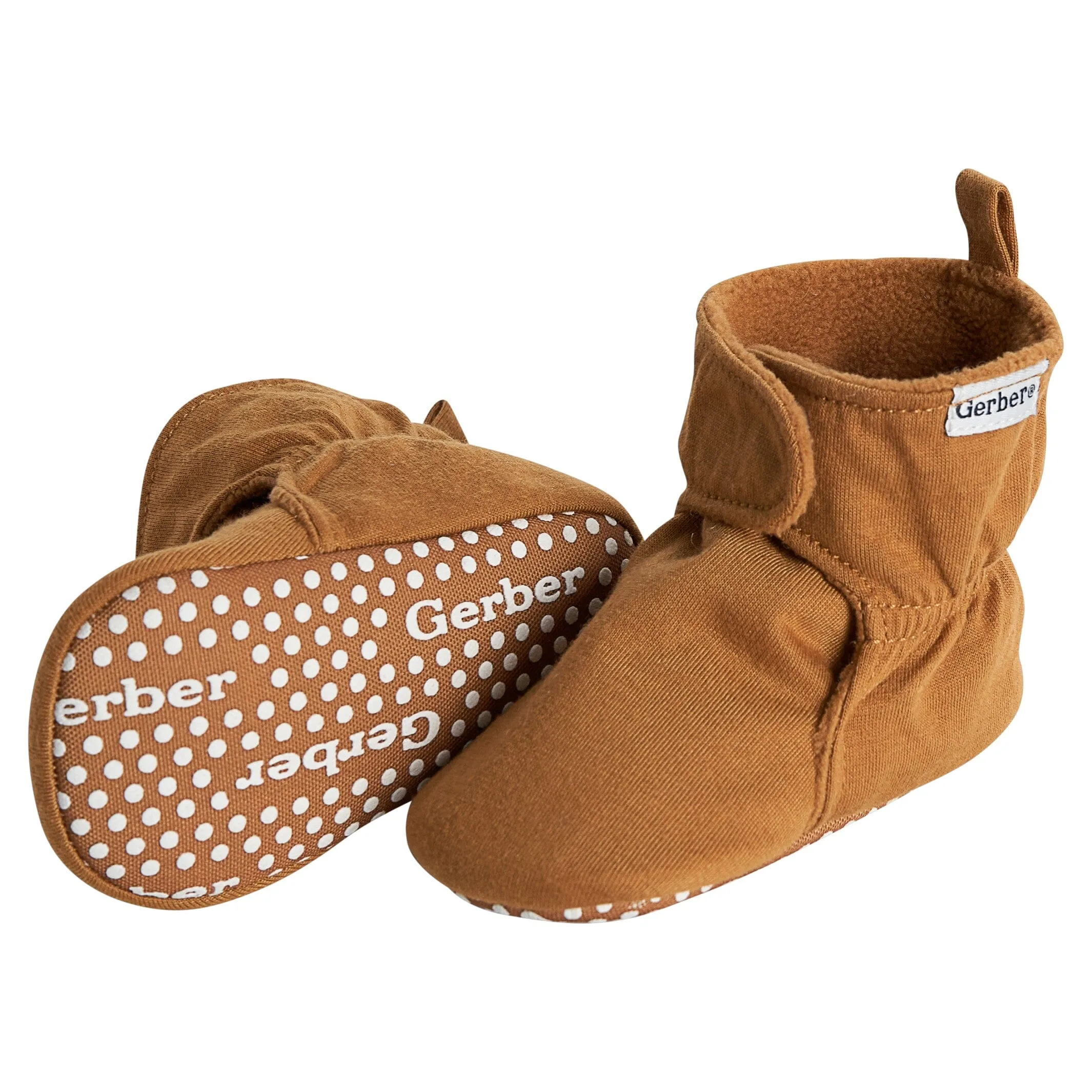 Baby Neutral Brown Soft Booties