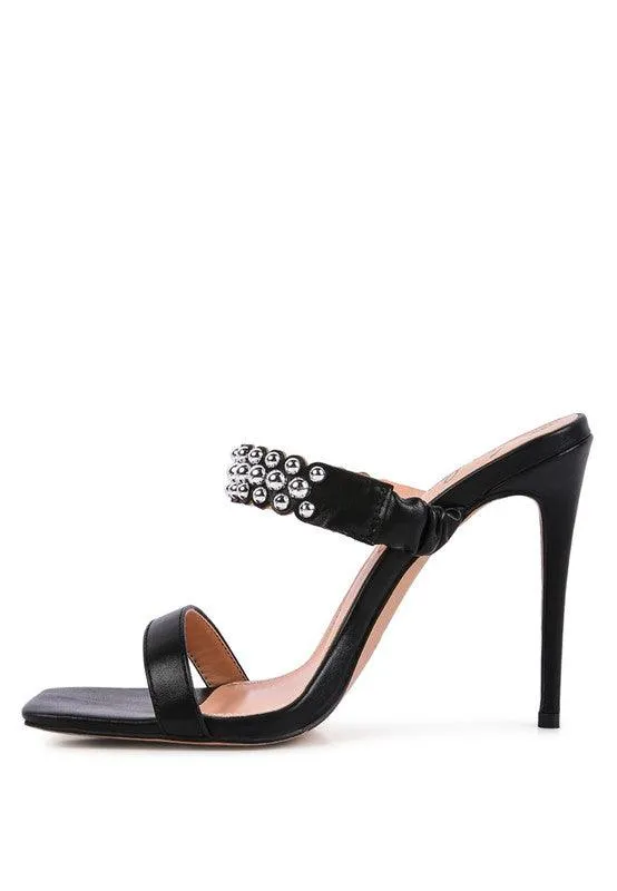 Bandy High Heel Metal Ball Sandals