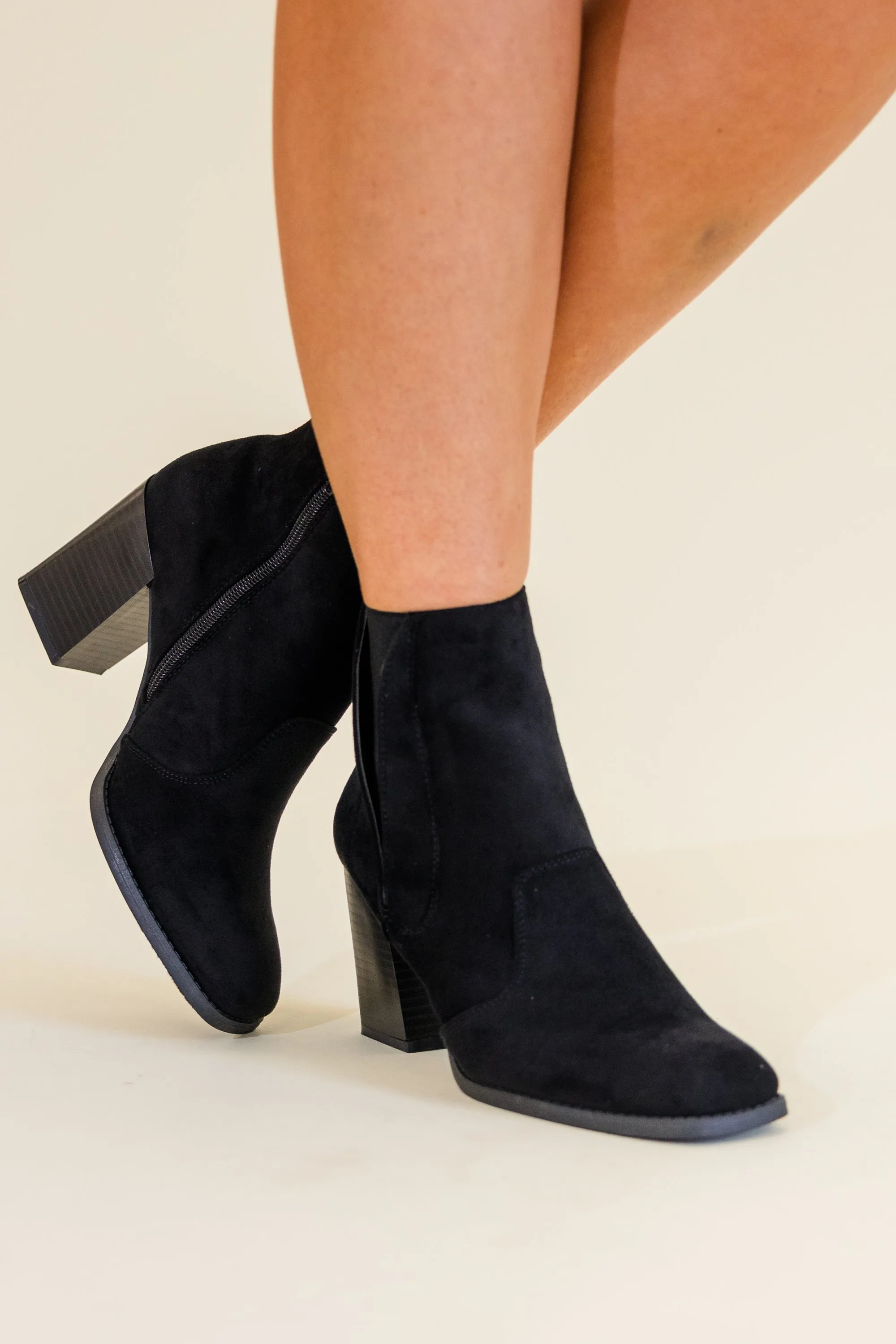 Basic Needs Booties, Black