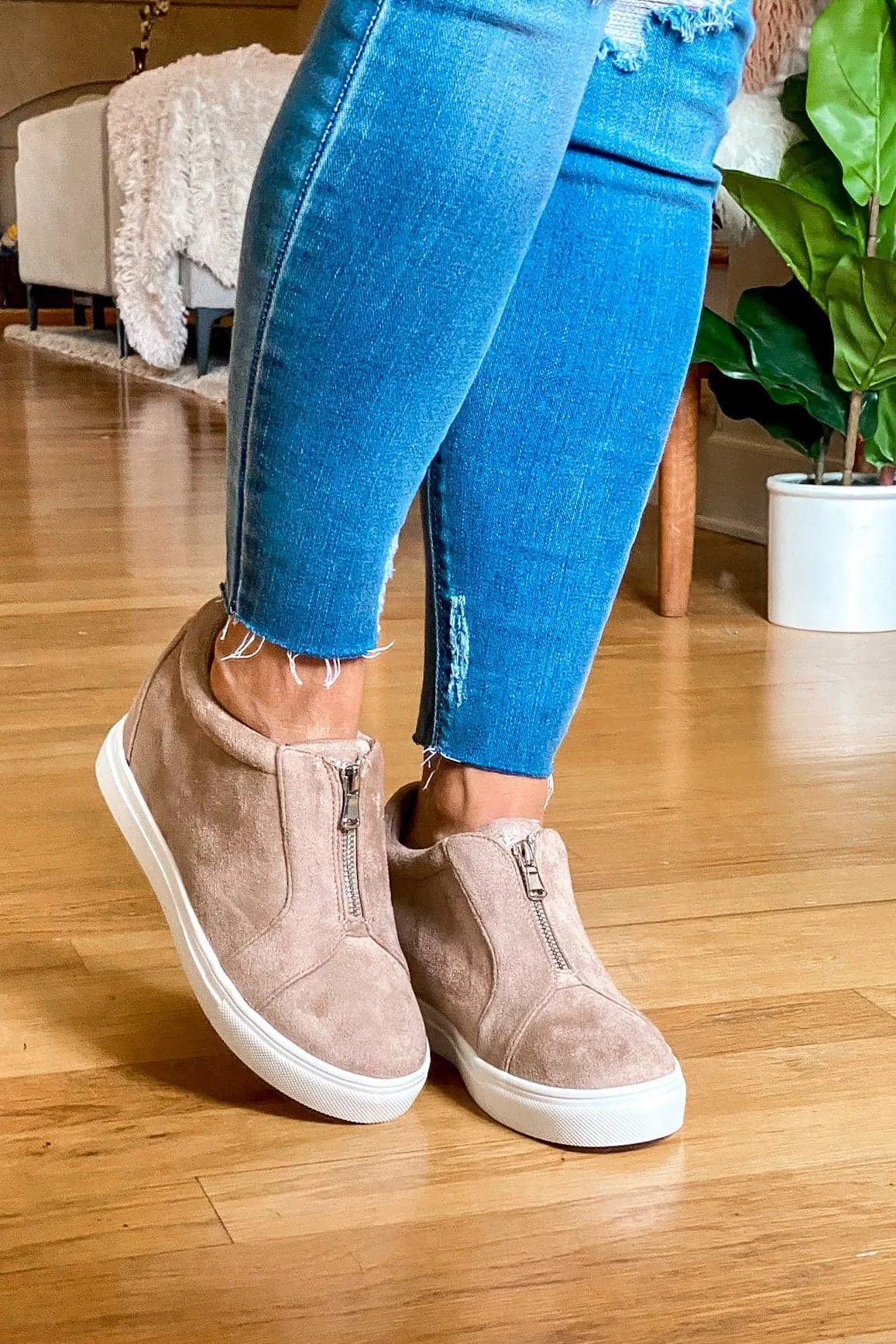 Blaise Zip Front Wedge Sneakers - FINAL SALE