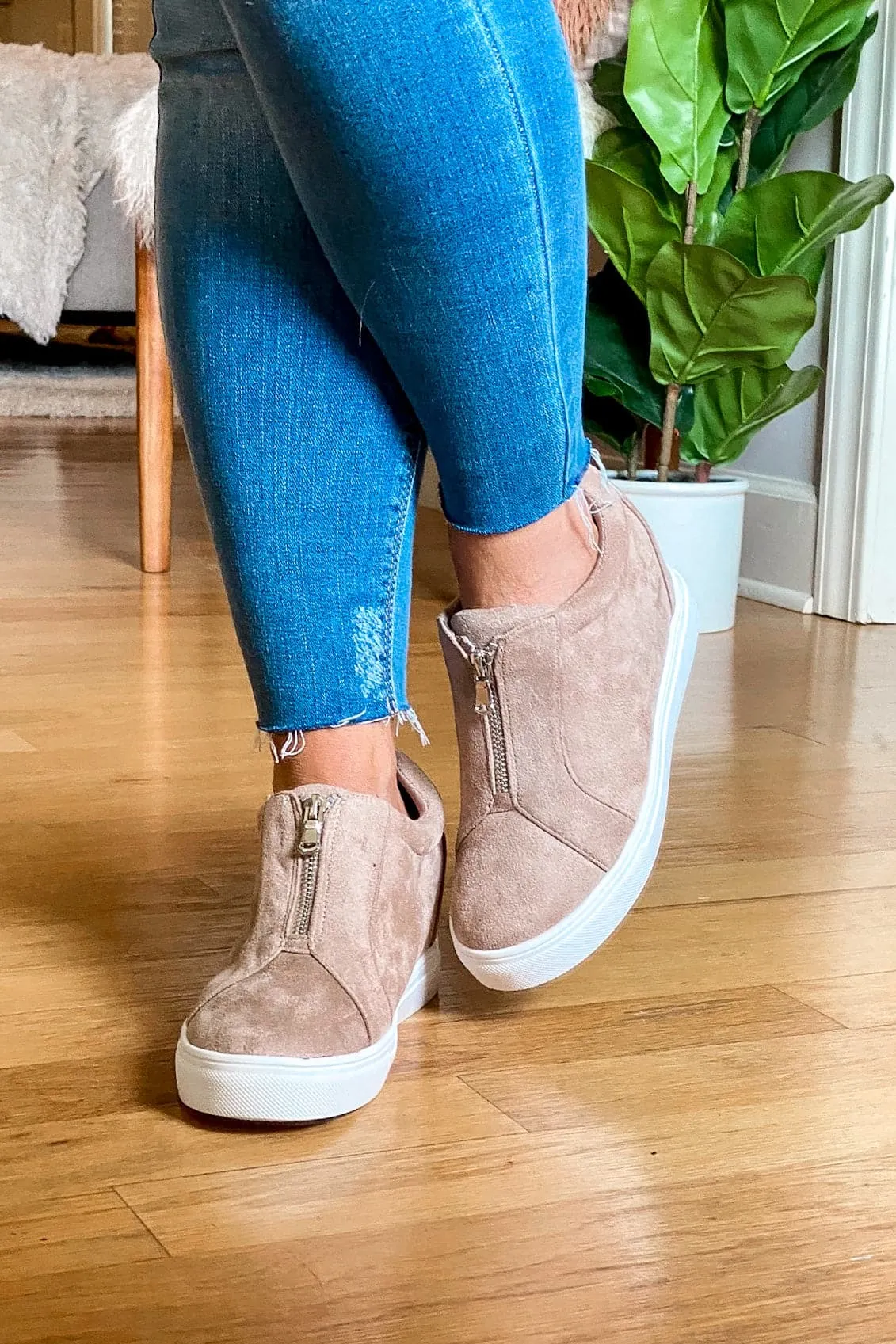 Blaise Zip Front Wedge Sneakers - FINAL SALE