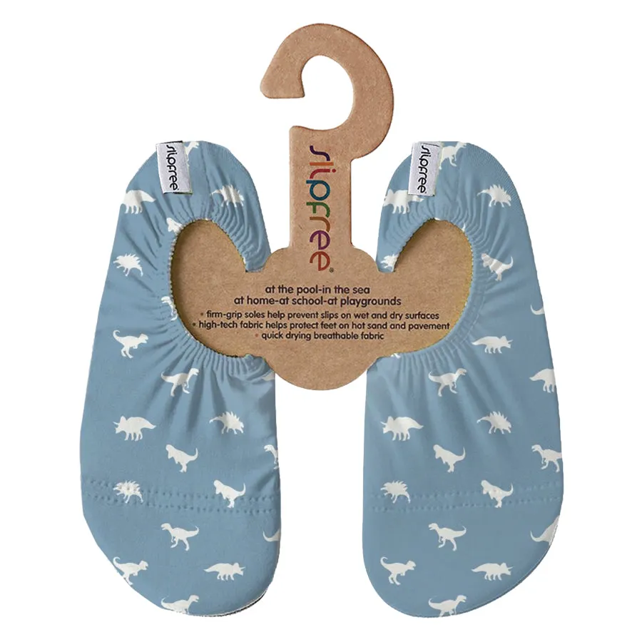 Blue Dino Print Non Slip Shoes