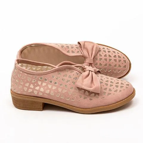 Bowknot hollow out flats closed toe summer sandals for women