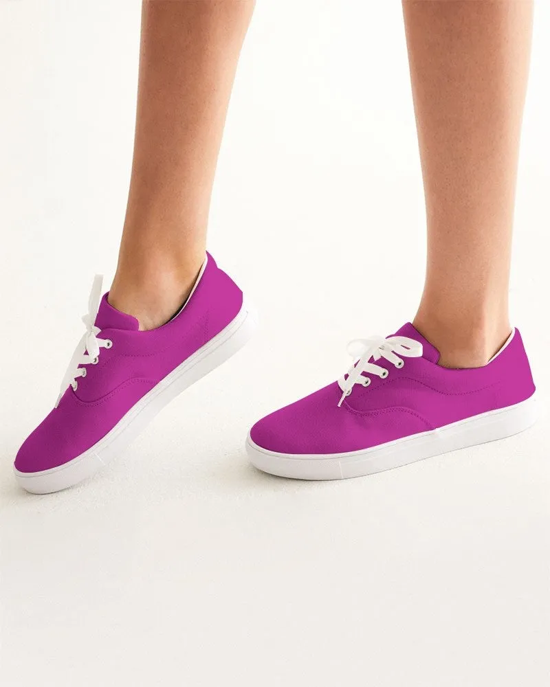 Bright Magenta Purple Women's Canvas Sneakers | Women's | Bright Pure Magenta Purple | C25M100Y0K0