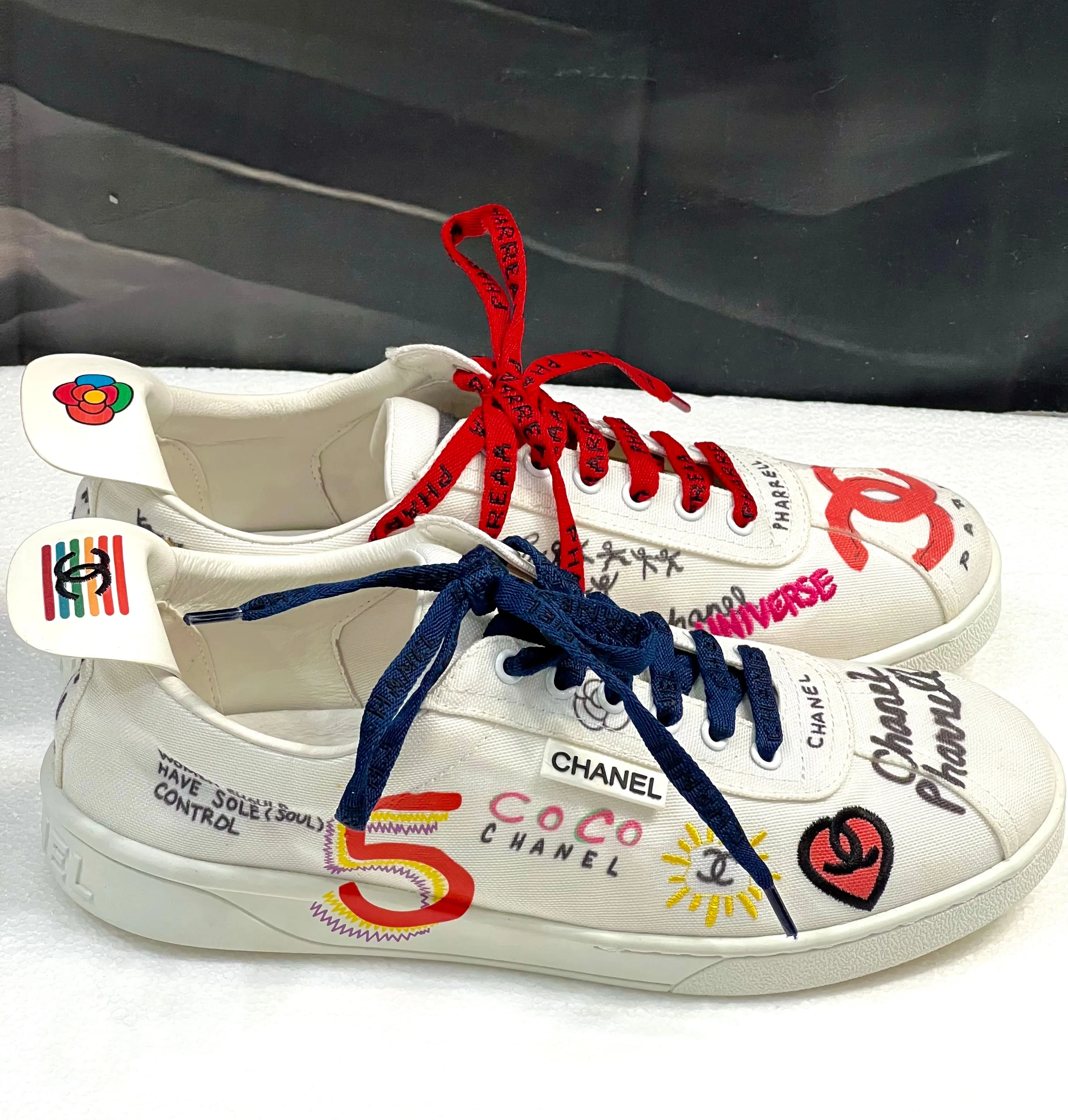 CHANEL X PHARRELL LIMITED EDITION GRAFFITI SNEAKERS