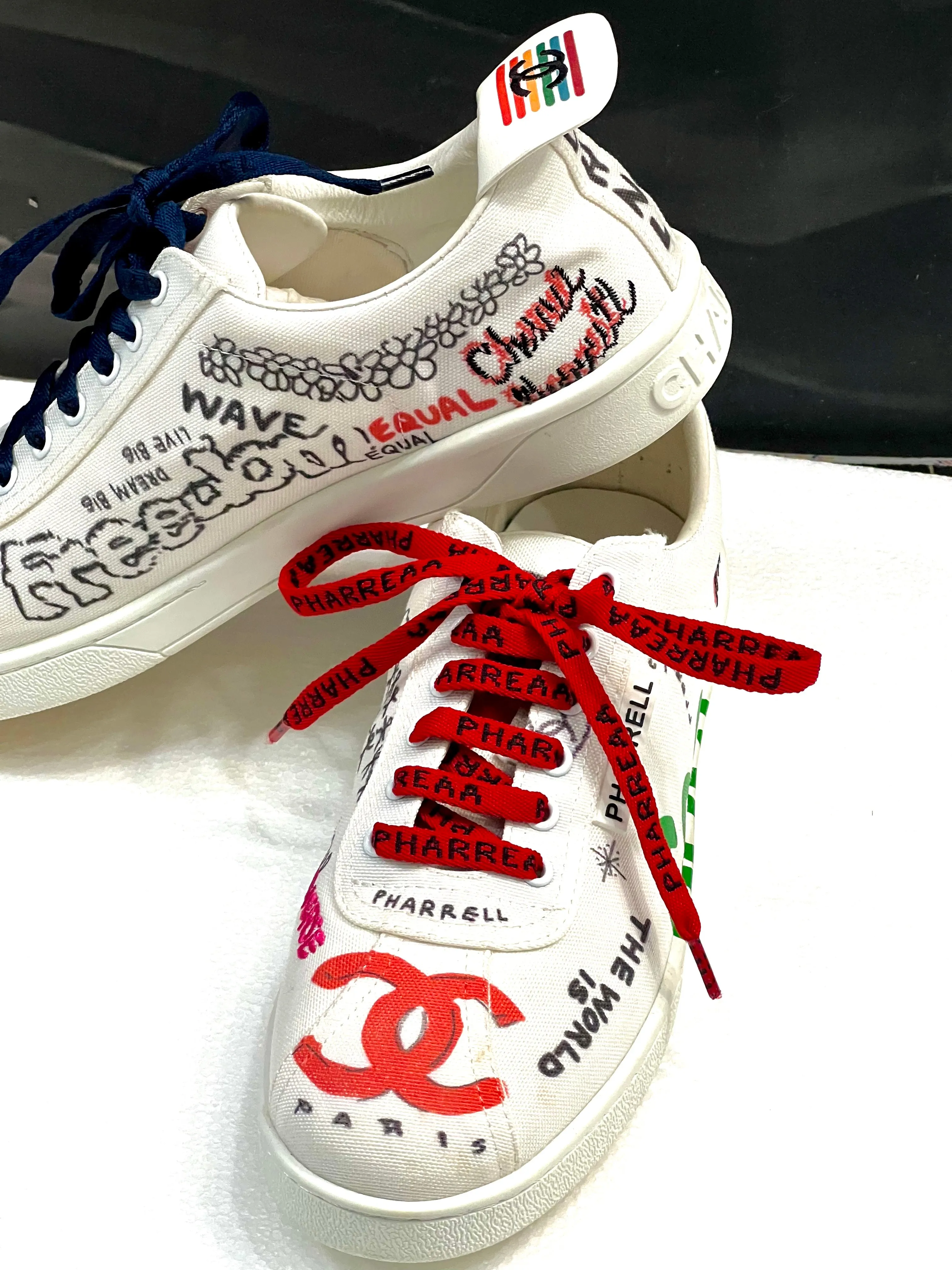 CHANEL X PHARRELL LIMITED EDITION GRAFFITI SNEAKERS