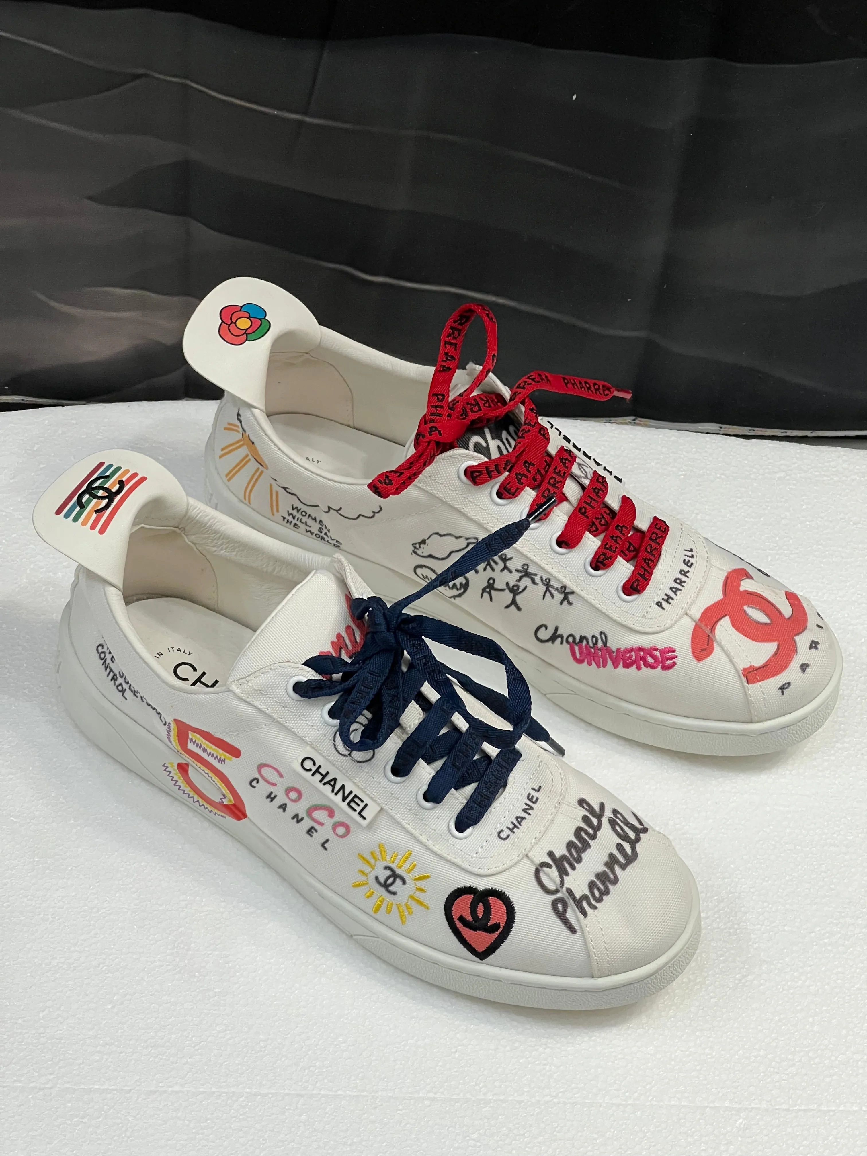 CHANEL X PHARRELL LIMITED EDITION GRAFFITI SNEAKERS