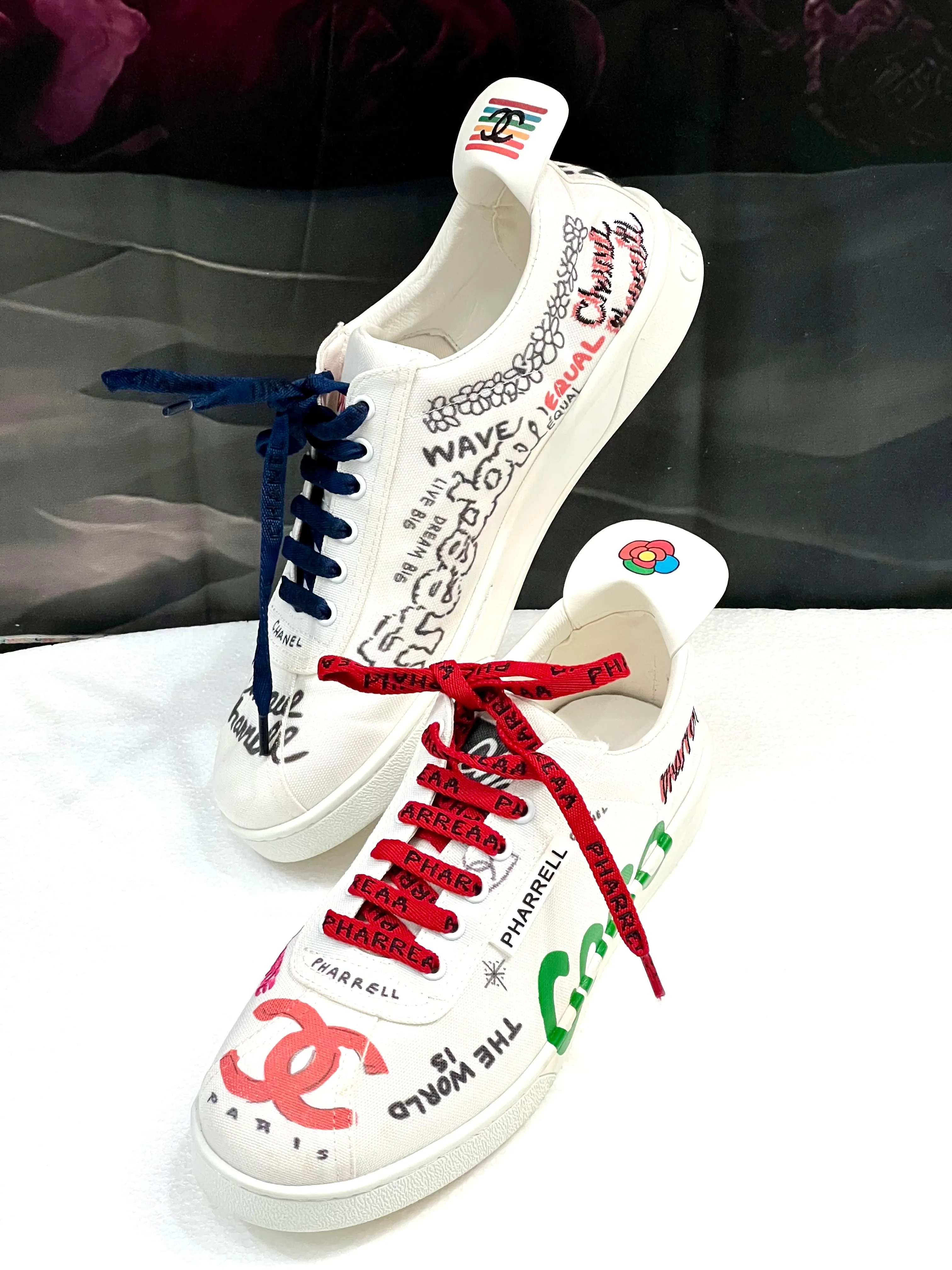 CHANEL X PHARRELL LIMITED EDITION GRAFFITI SNEAKERS