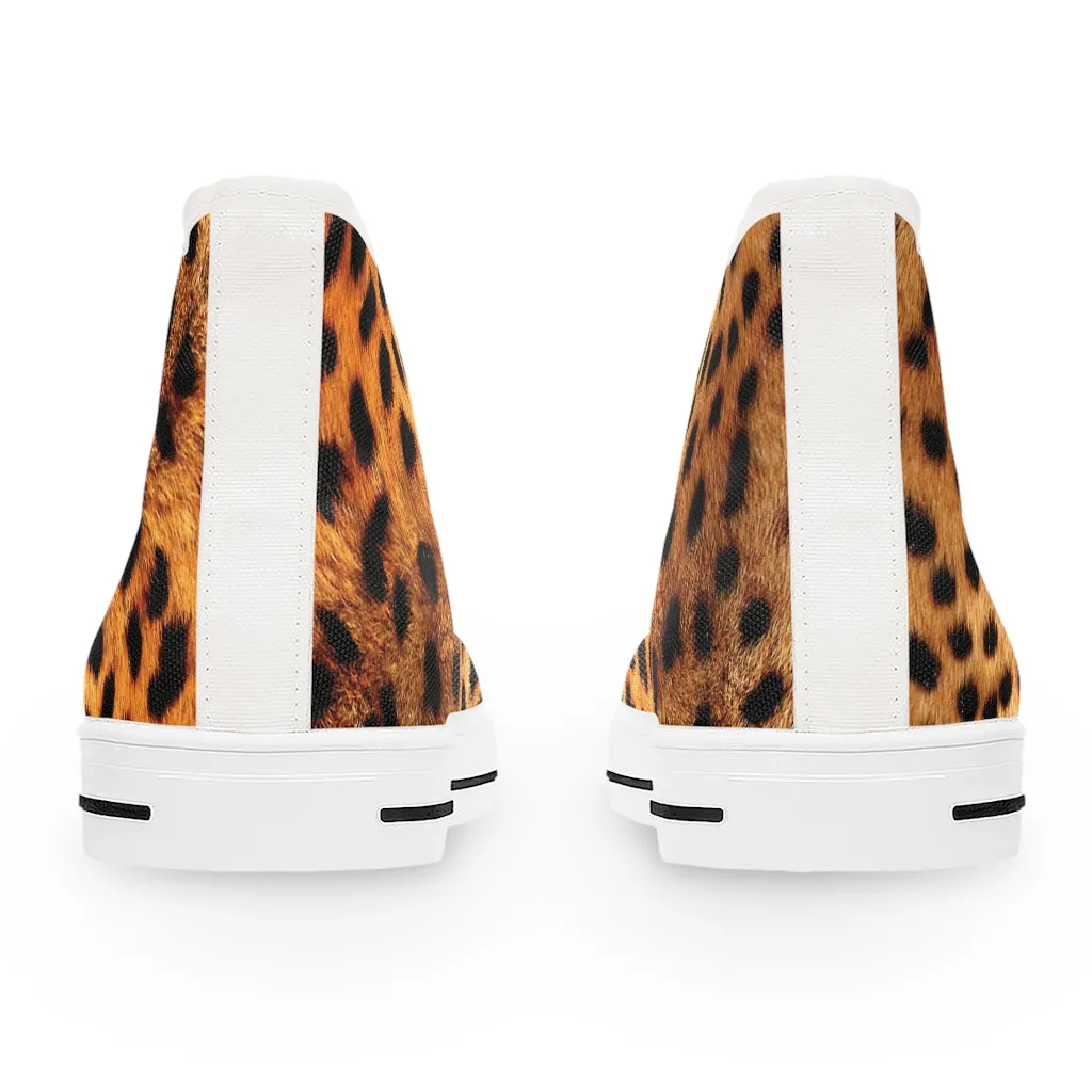 Cheetah Print Women's High Top Sneakers