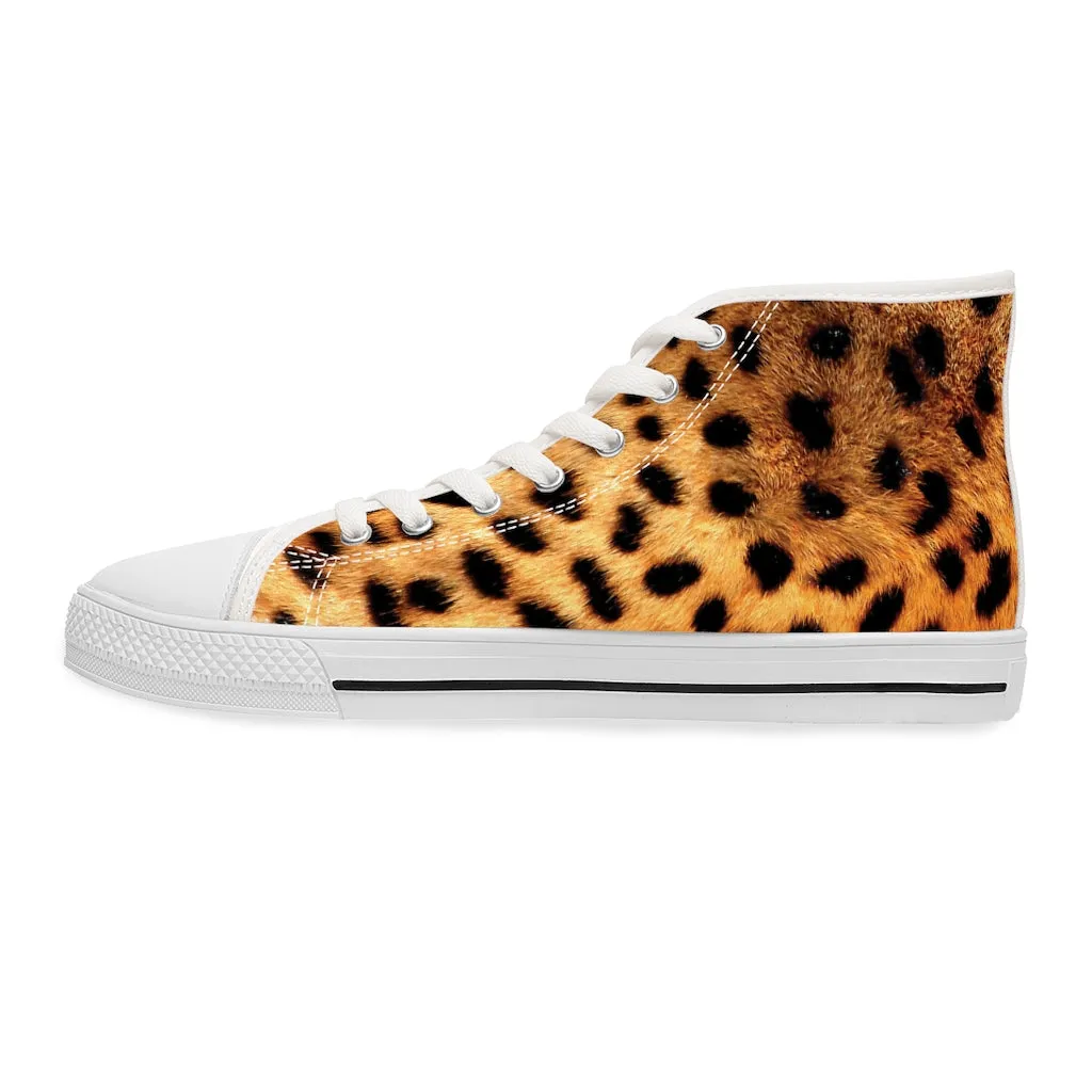 Cheetah Print Women's High Top Sneakers