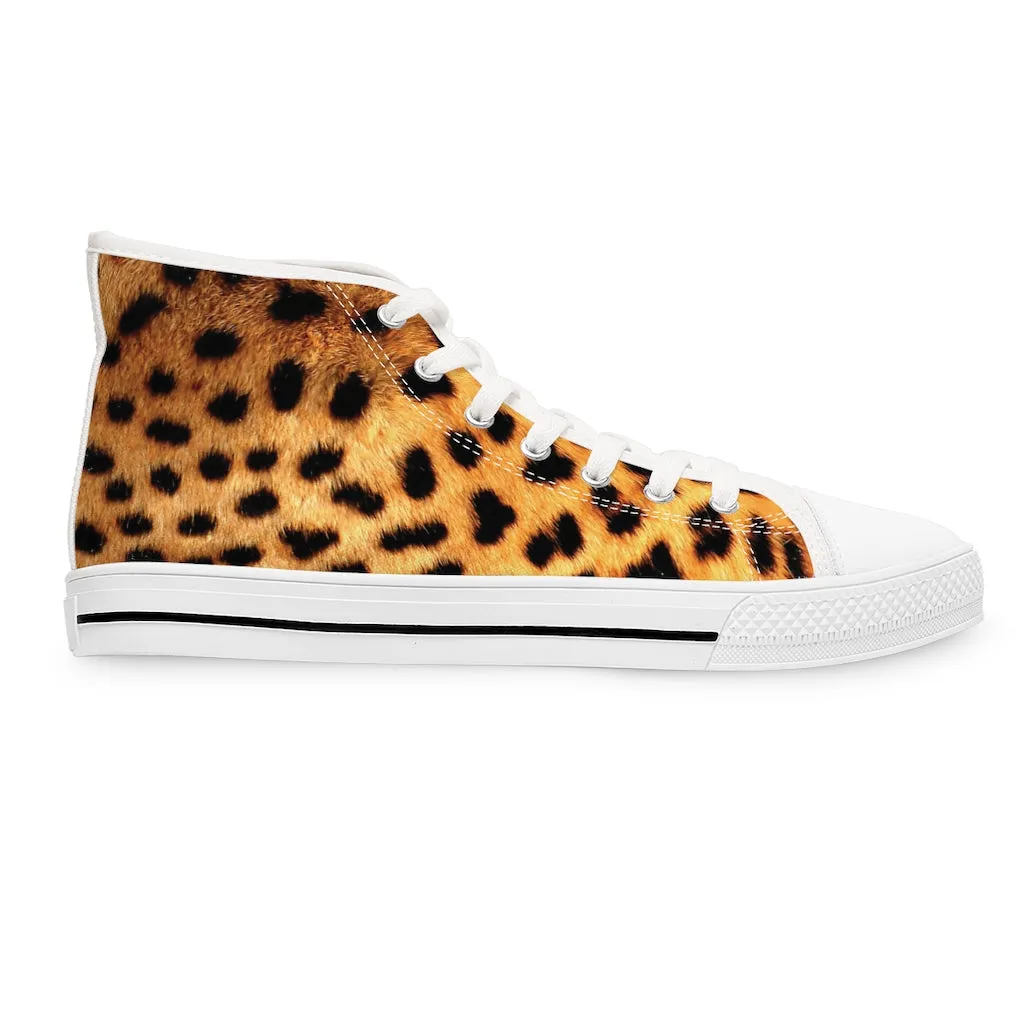 Cheetah Print Women's High Top Sneakers