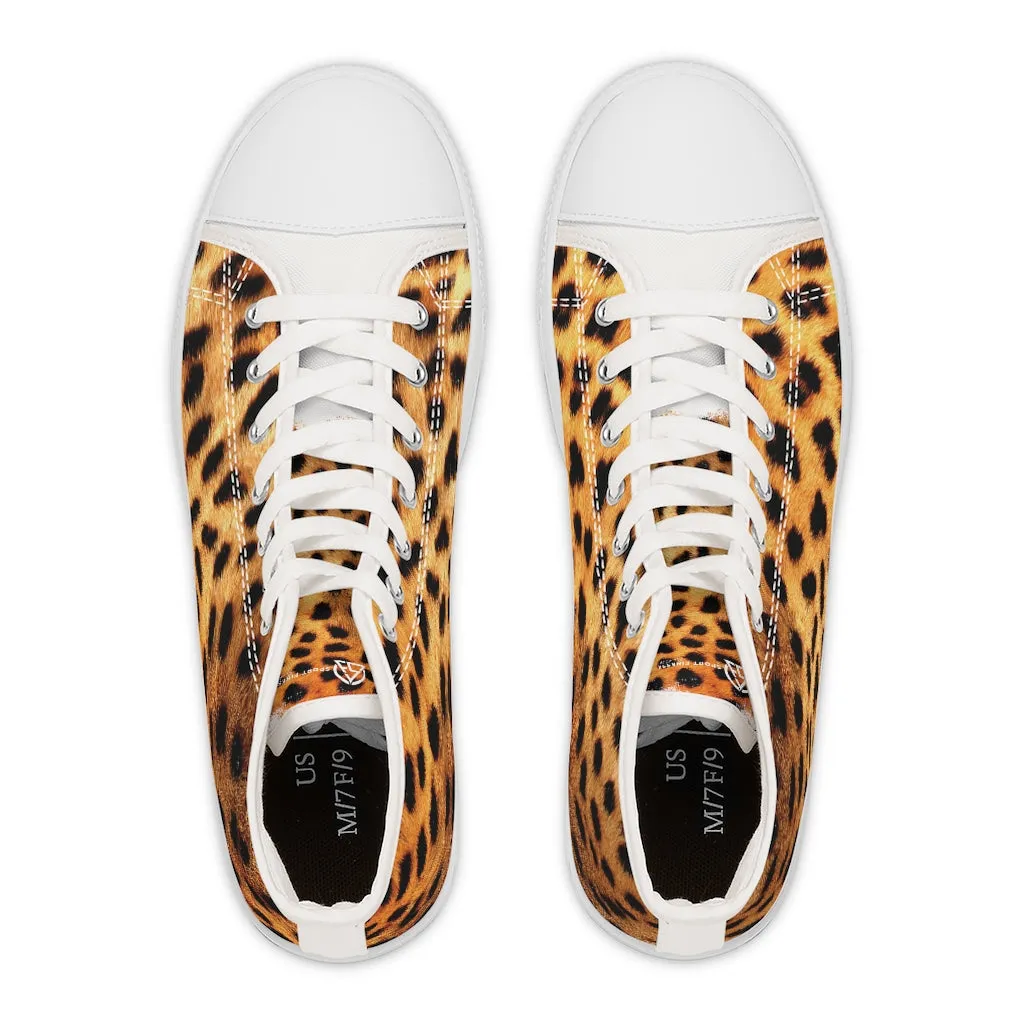 Cheetah Print Women's High Top Sneakers