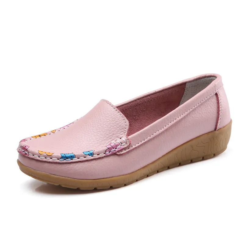 Cilool New Ethnic Style Flat Heel Soft Soled Shoes