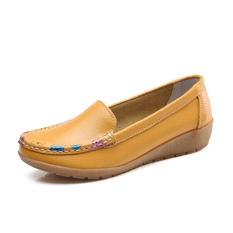 Cilool New Ethnic Style Flat Heel Soft Soled Shoes