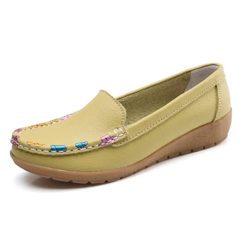 Cilool New Ethnic Style Flat Heel Soft Soled Shoes