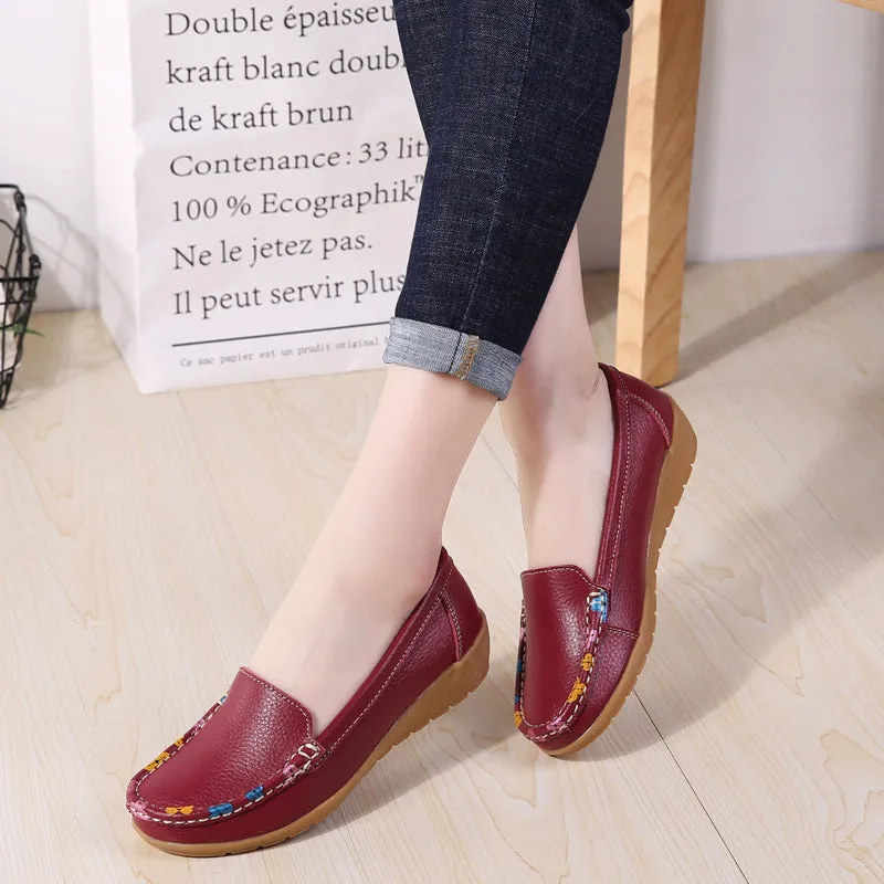 Cilool New Ethnic Style Flat Heel Soft Soled Shoes