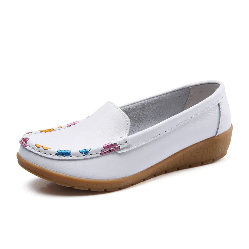 Cilool New Ethnic Style Flat Heel Soft Soled Shoes