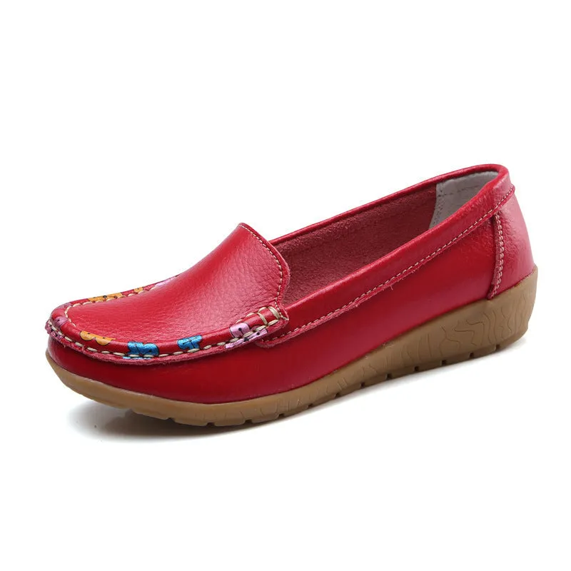 Cilool New Ethnic Style Flat Heel Soft Soled Shoes