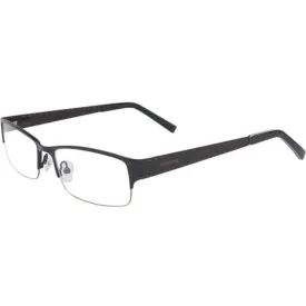 Converse Men's Eyeglasses - Black Metal Rectangular Half Rim Frame | CONVERSE Q029 BLA