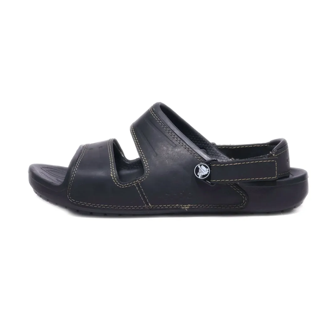 Crocs Yukon Two-Strap Casual Sandals Rubber Black Colour For Men