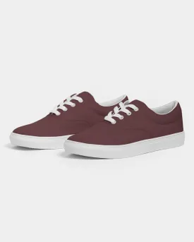 Dark Pink Brown Men's Canvas Sneakers | Men's | Dark Pastel Pink Brown | C0M60Y30K80