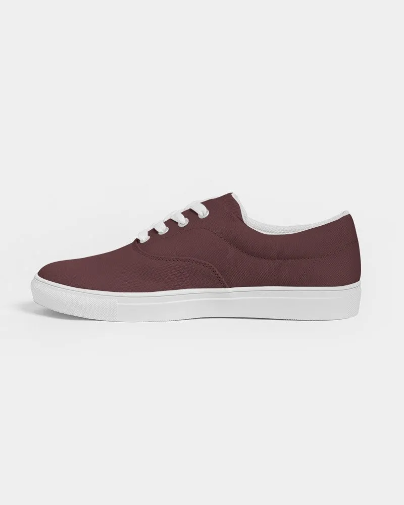 Dark Pink Brown Men's Canvas Sneakers | Men's | Dark Pastel Pink Brown | C0M60Y30K80