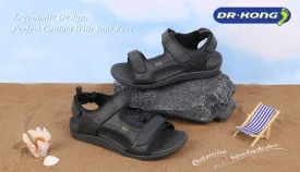 DR.KONG MEN'S TOTAL CONTACT SANDALS DK-S9000287-BLK(RP : $169)