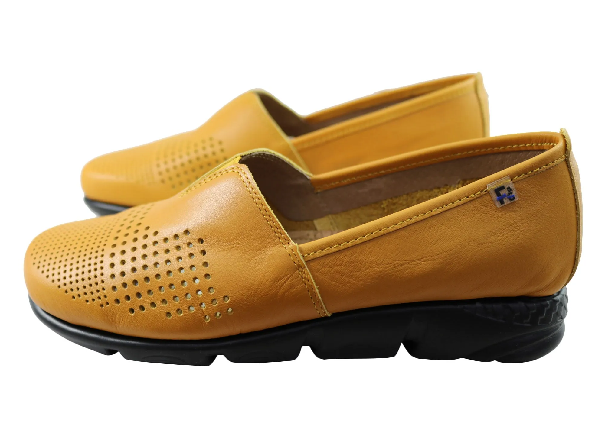 Flex & Go Ambrozia Womens Comfortable Leather Shoes Made In Portugal