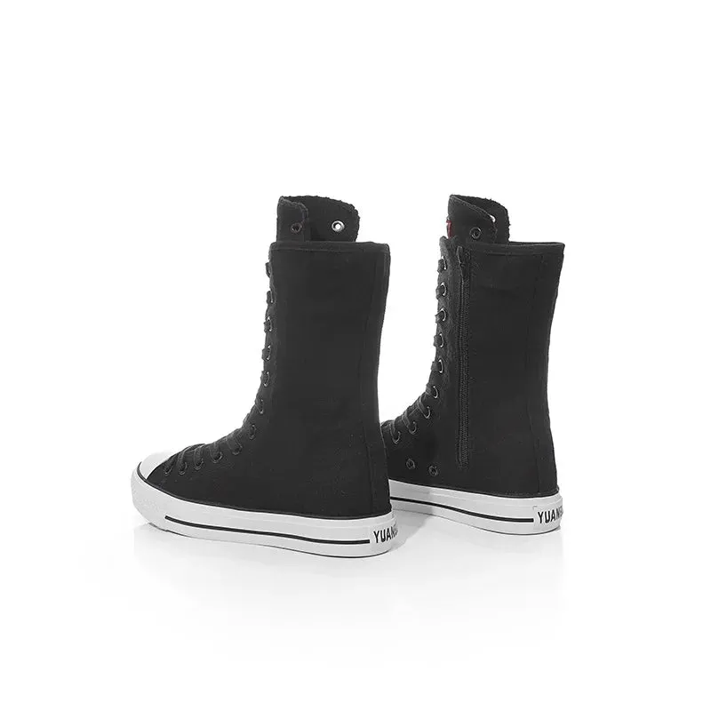 Funki Buys | Boots | Women's Men's Canvas Mid-Calf Sneakers