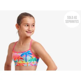 Funkita Girls Swim Crop Top | Poka Palm