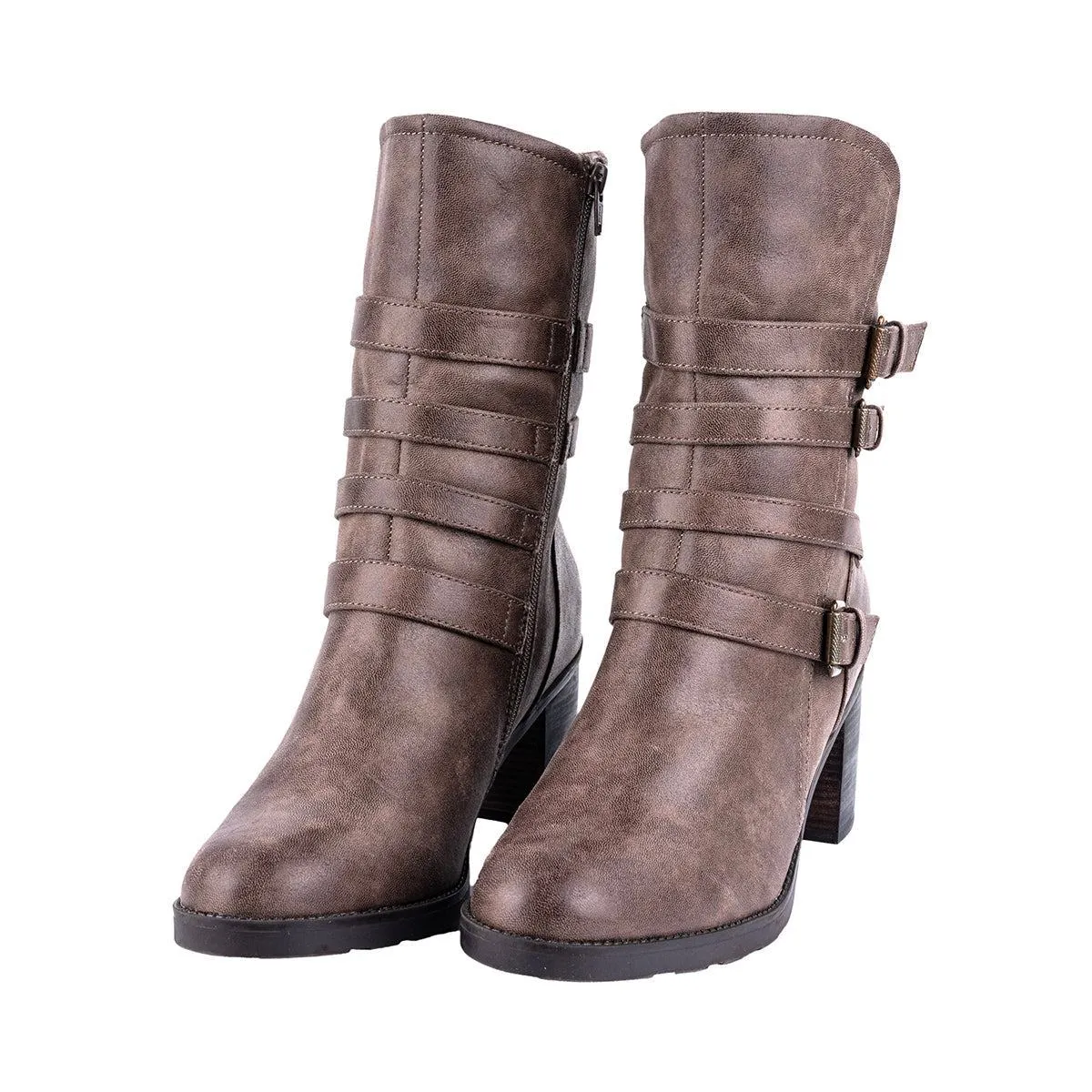 Gaia Baretraps Ankle Boots Mid-Calf Leather Brown Colour For Women