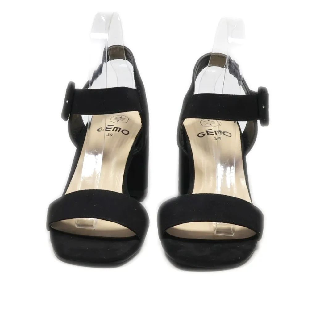 Gemo High-Heel Sandals Suede Black Colour For Women