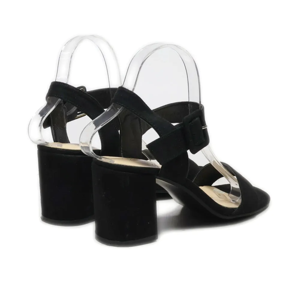 Gemo High-Heel Sandals Suede Black Colour For Women