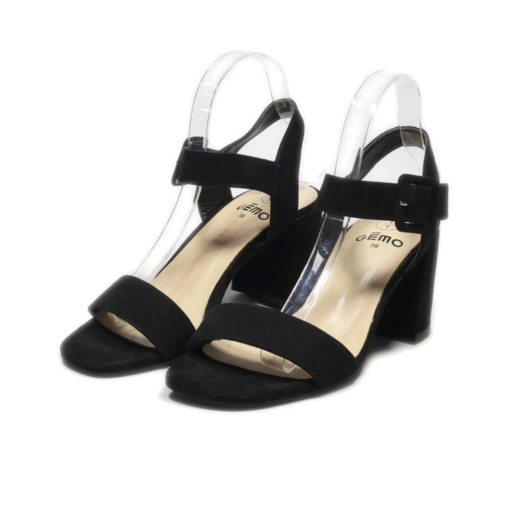 Gemo High-Heel Sandals Suede Black Colour For Women