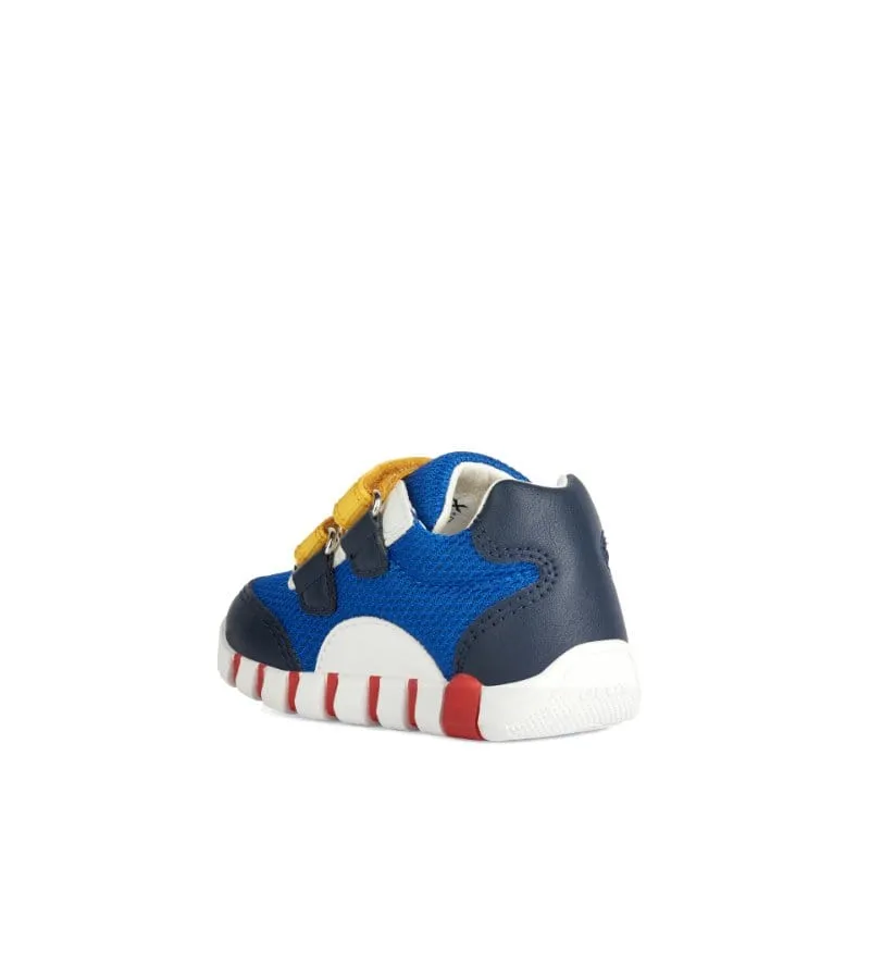 Geox Infant Boys Blue First Steps Leather Lined Iupidoo Shoe B3555C