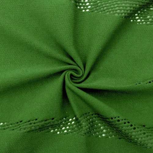 Grass Green Famous Make Yoga Abstract Activewear Knit Fabric