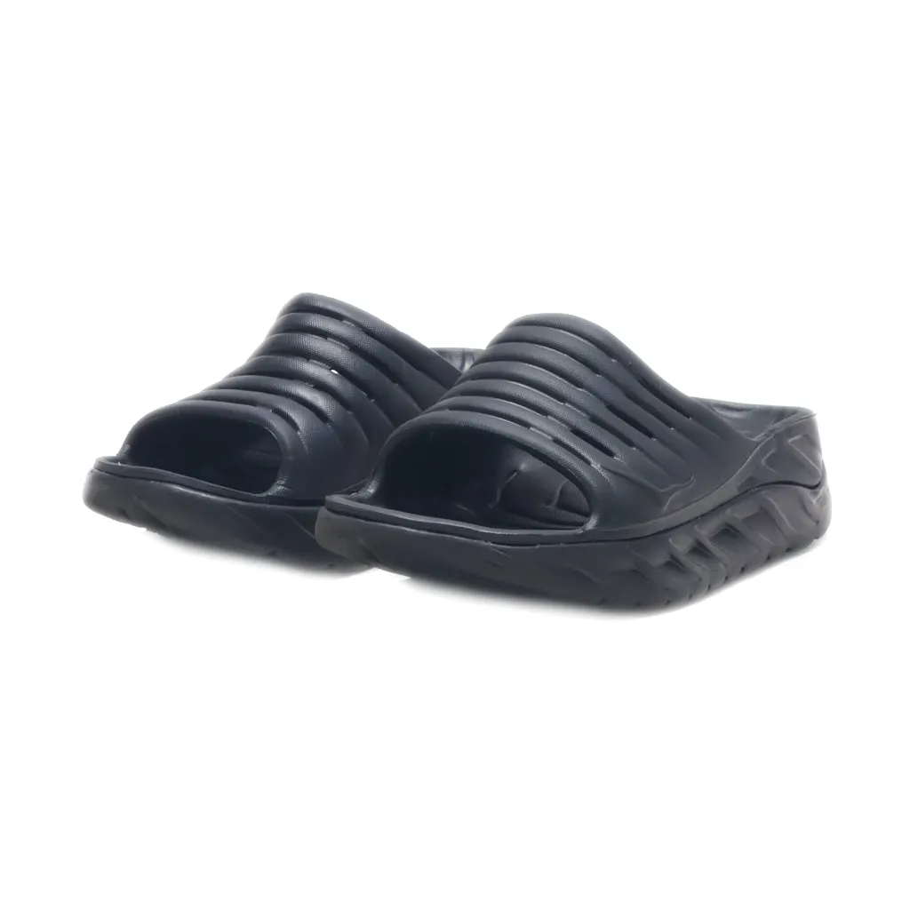 Hoka One One Flat Sandals Rubber Black Colour For Kids