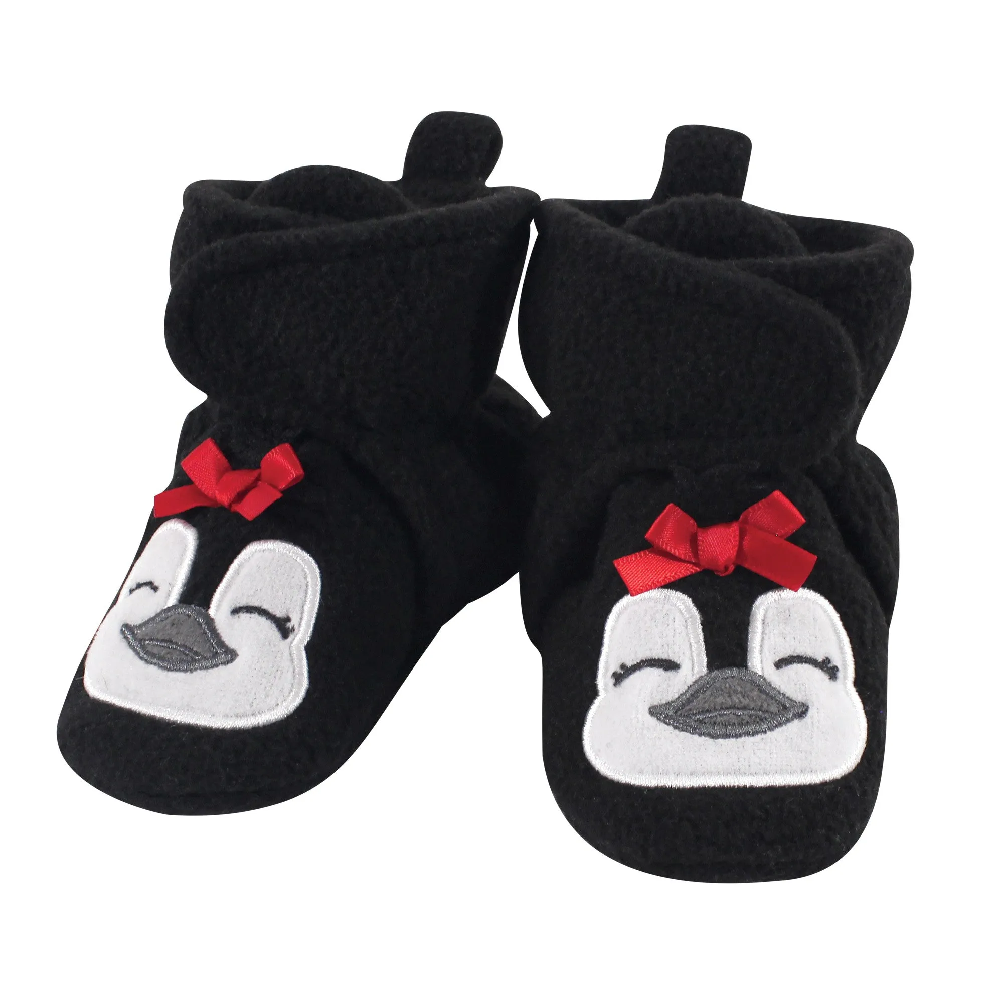 Hudson Baby Cozy Fleece Booties, Girl Penguin