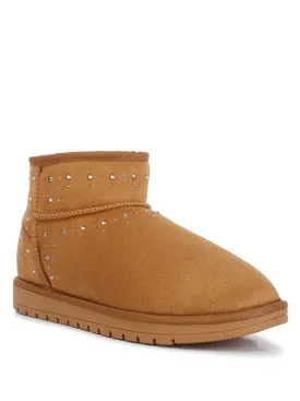 Just Add Rhinestones Fur Lined Booties