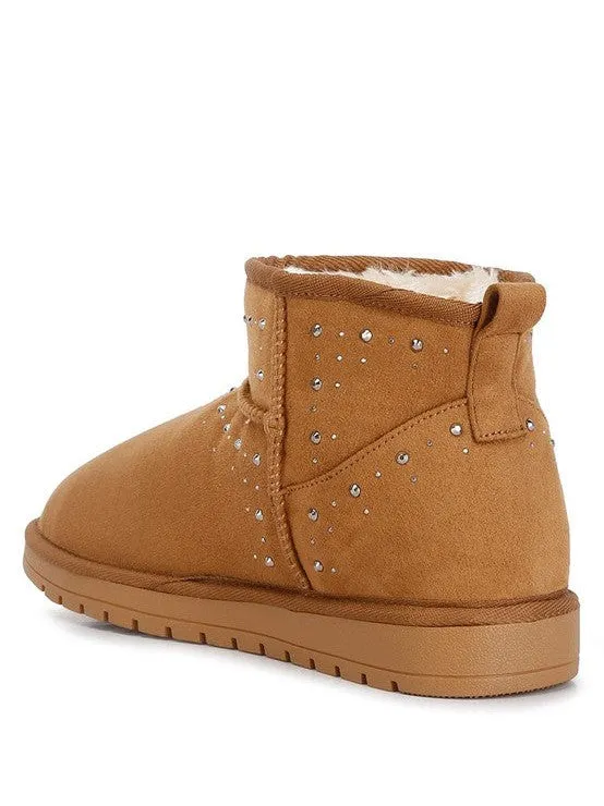 Just Add Rhinestones Fur Lined Booties