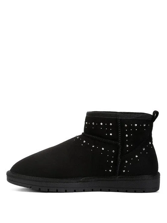 Just Add Rhinestones Fur Lined Booties