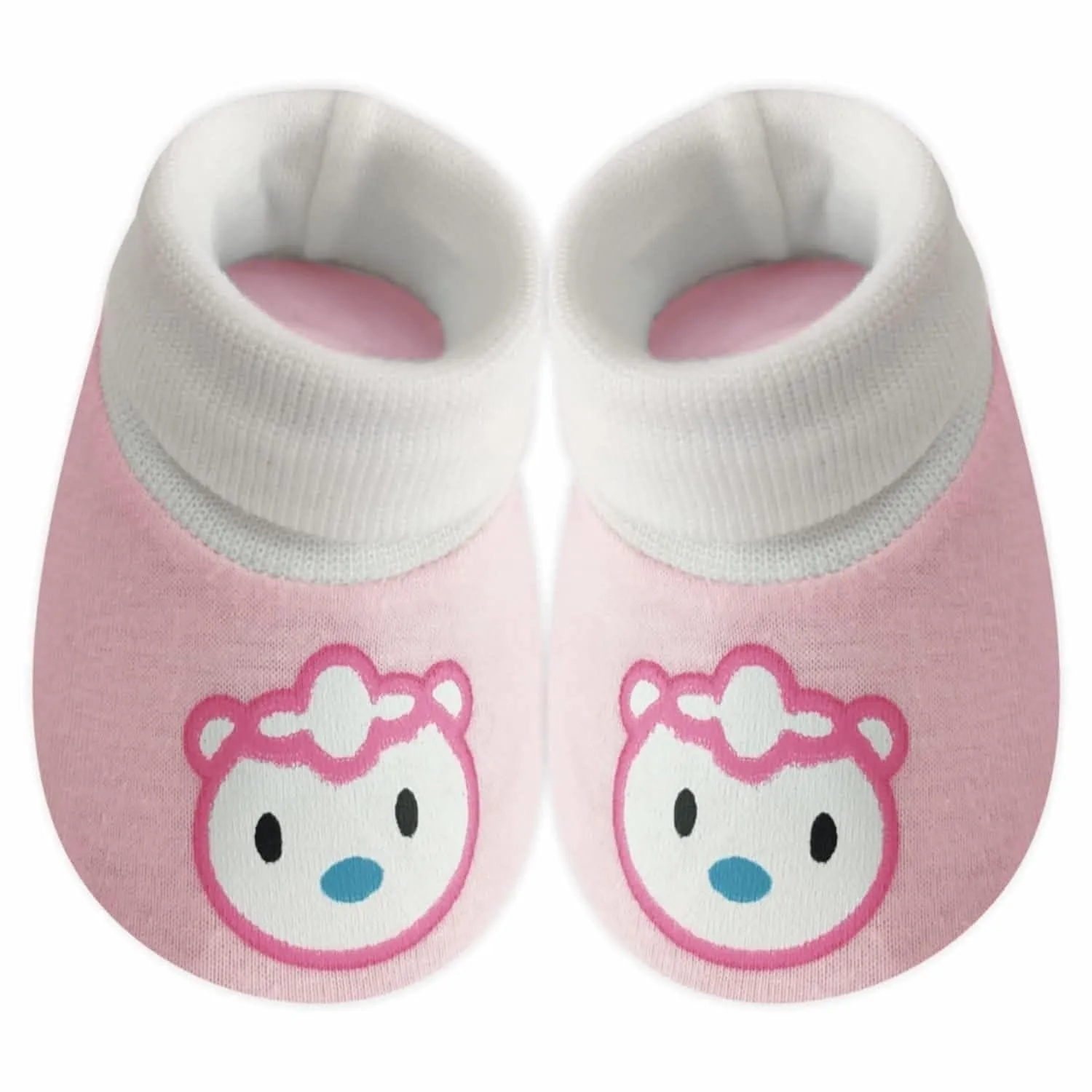 KIDS AND BEBS New Born Baby Mitten And Booties Set ( light pink )